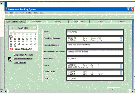 Investment Tracking System - Deluxe Version Screenshot